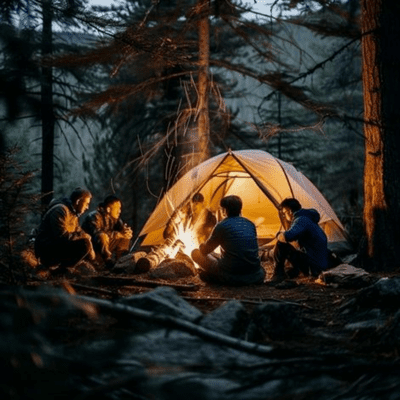 night camping deoria tal